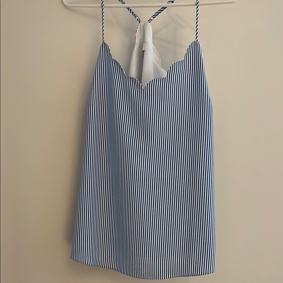J.Crew Factory Size 6 Blue and White Striped Cami Top - Picture 15 of 17